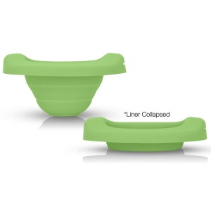 PACHET PROMO: Liner reutilizabil de silicon verde + 3 pachete Șervețele 100% naturale