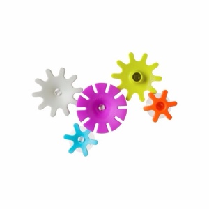 Boon, Jucărie de baie bebeluș, set 5 jucarii Cogs, nu contine ftalati