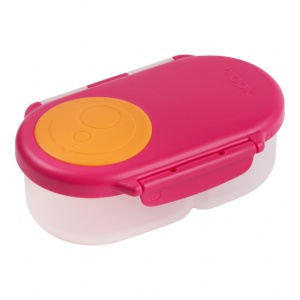Caserolă compartimentată Snackbox, B.Box, roz cu portocaliu