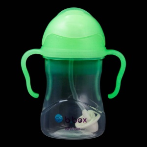 Cană cu pai B.Box, 240 ml, glow in the dark, +6 luni