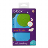 Caserolă compartimentată Snackbox, B.Box, albastru cu verde