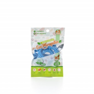Los Mosquitos - set 2 brățări aromatizate cu citronella culoare: albastru, măsură reglabilă de la XS la XL