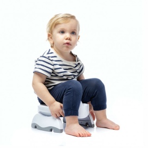 Oliță portabilă pliabilă 2 în 1 Potette Plus Premium culoare albă