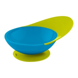 PACHET PROMO - Lingurita SQUIRT cu rezervor culoare portocaliu + CATCH BOWL - castron cu sistem antistropire albastru+ verde