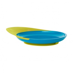BOON - farfurie CATCH PLATE cu sistem antistropire albastru/verde