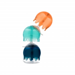 Boon, Jucărie de baie bebeluș, set 9 piese: meduze cu ventuze Jellies, nu contine ftalati