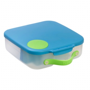Caserolă compartimentată Lunchbox, B.Box, albastru cu verde, capacitate 2 l