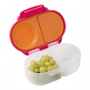 Caserolă compartimentată Snackbox, B.Box, roz cu portocaliu