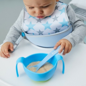 castron cu manere, cu pai, capac si insert pentru gustari