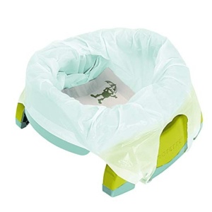 PACHET PROMO - Olita portabila culoarea turquoise Potette Plus + Pungi biodegradabile de unica folosinta - 30 buc/set