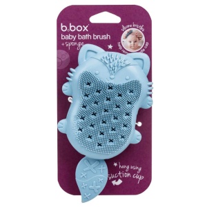 Burete de baie + perie de silicon pentru bebeluși 0+, B.Box
