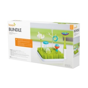 Boon, Set tava uscare veselă Grass/Pulp/Forb+, 4 accesorii uscare Stem & Twig, nu contine ftalati