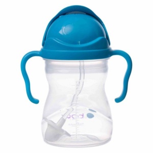 Cană cu pai B.Box, 240 ml, +6 luni, albastru cobalt