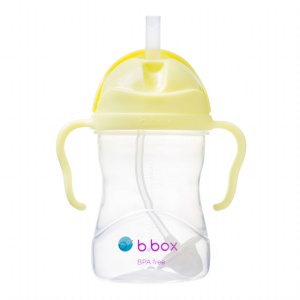 Cană cu pai B.Box, 240 ml, +6 luni, galben banana split