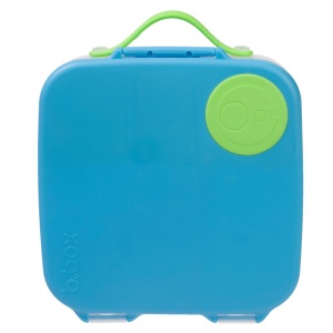Caserolă compartimentată Lunchbox, B.Box, albastru cu verde, capacitate 2 l