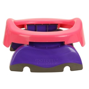 PACHET PROMO - Olita portabila culoarea roz Potette Plus + Pungi biodegradabile de unica folosinta - 30 buc/set