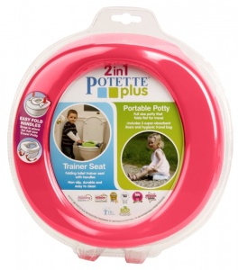 2 in 1 Potette Plus - olita portabila si reductor culoarea roz