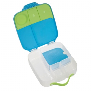 Caserolă compartimentată Lunchbox, b.box, albastru cu verde