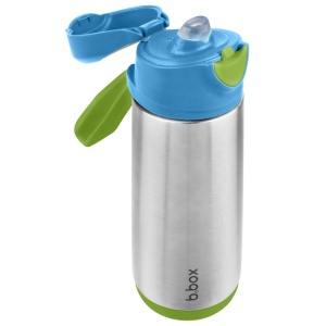 Termos cu cioc de silicon B.Box, 500 ml, +3 ani, albastru + verde
