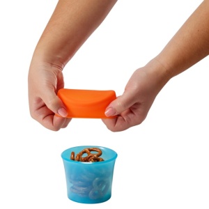 Boon, Set 2 caserole cu 2 capace de silicon, Snug snack, nu contine ftalati