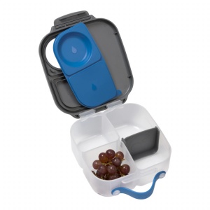 Caserolă compartimentată Mini Lunchbox, b.box, gri cu albastru
