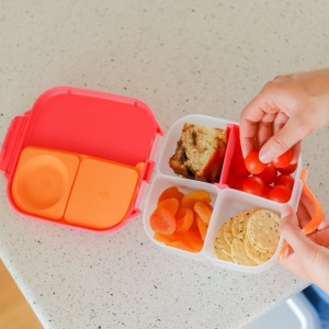 Caserolă compartimentată Mini Lunchbox, b.box, roz cu portocaliu