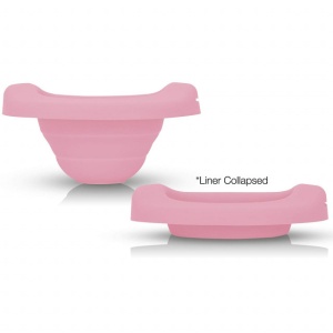 PACHET PROMO: Liner reutilizabil de silicon roz + 3 pachete Șervețele 100% naturale