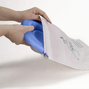 Potette Plus, Liner reutilizabil pentru olita portabila, silicon, albastru