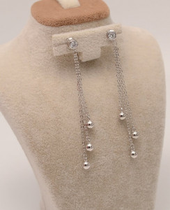 Cercei Din Argint Diamonds Simple cod ARG301