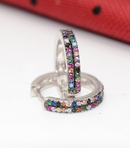 Cercei Din Argint Simple multicolor cod ARG254