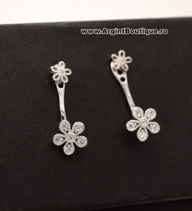 Cercei Din Argint - Sparkling Flowers - cod ARG178