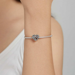 Charm Argint Talisman -INIMA Verde Safir si Infinit- CHA1097