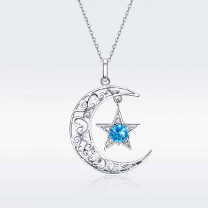 Lantisor Din Argint --- LUNA & STEA --- Arg367G