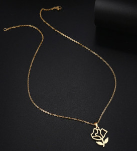Set Lant+ pandantiv Flowers Gold ---FINUT --- Cod LC232C