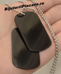 Lant inox Army(Dog Tag) BLACK cod LC66