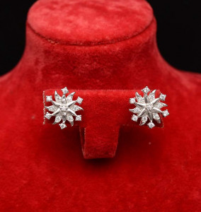 Cercei din argint Luxury Silver Snow Flake- cod ARG358A