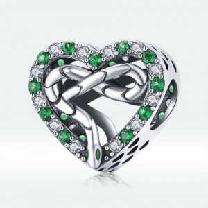 Charm Argint Talisman -INIMA Verde Safir si Infinit- CHA1097
