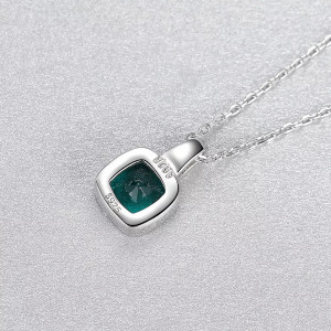 Colier Din Argint Piatra Verde Smarald Zirconiu Green ARG387C