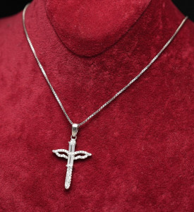 Colier Din Argint si Cruciulita Model Deosebit ARG96B