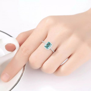 INEL Argint Cu Zirconiu --Gemstone Smarald Green-- ARG53C