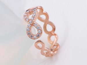 Inel Argint Zirconiu ROZ -- INFINIT -- Arg233