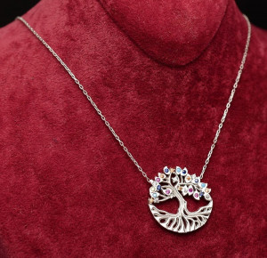 Lantisor Din Argint --"Amazing Tree of Life"- ARG148A