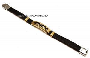 Bratara Barbati inox -PIELE - Inox B989