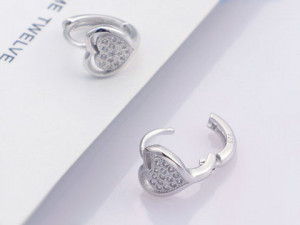 Cercei din argint Simple Whisper LOVE cod ARG129A