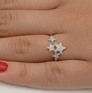 Inel ARGINT -- STELUTE-- Swarovski 925 CZ