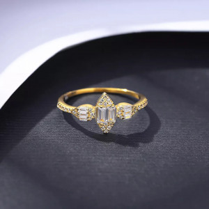 Inel din Argint Cubic Gold-- Arg83D