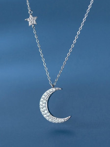 Lantisor Argint Moon&Star---LUNA&STEA--- ARG07A