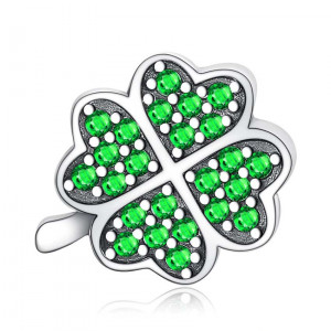 Talisman Din Argint Green -LUCKY- CHA1065A