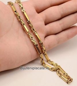 Lant Byzantine din Inox Ton Auriu L5D