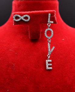 Cercei Argint -LOVE and INFINIT - ARG111C